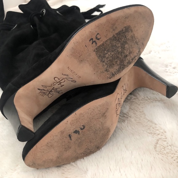 Cole Haan Suede Knee High Heeled Boots - Picture 4 of 5